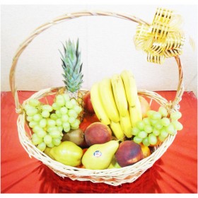 Подарок корзина с фруктами "Тропикал" фото 1